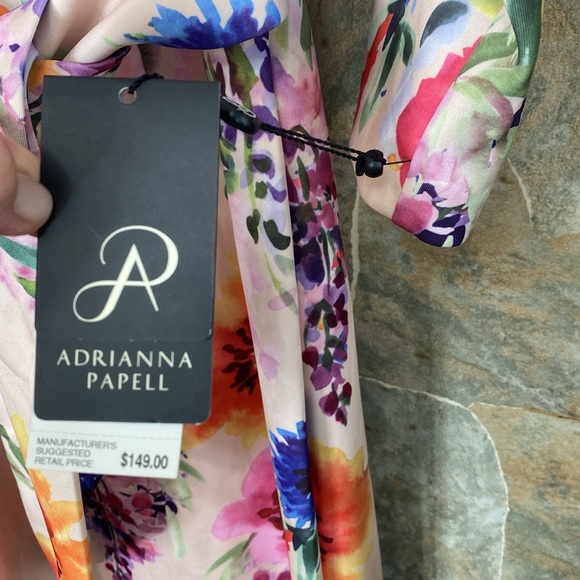Adrianna Papell stunning flowered dress size 10 new with tags - Picture 7 of 16